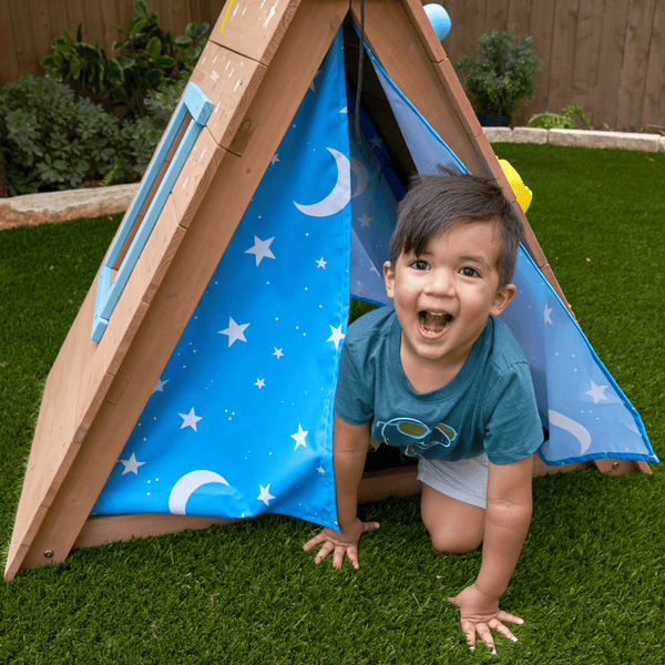 Kidkraft® Tenda rigida per bambini e struttura per arrampicata montessori 