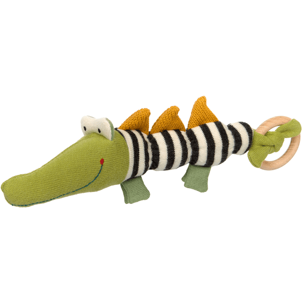 sigikid ® Pletený uchopovací krokodýl zeleno-černý