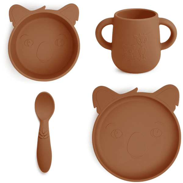 nuuroo Geschirrset Lykke Koala 4-teilig, Caramel Café