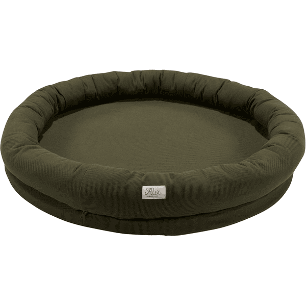 Alvi® Schlummernestchen XL Waffle piqué Khaki Ø100 cm