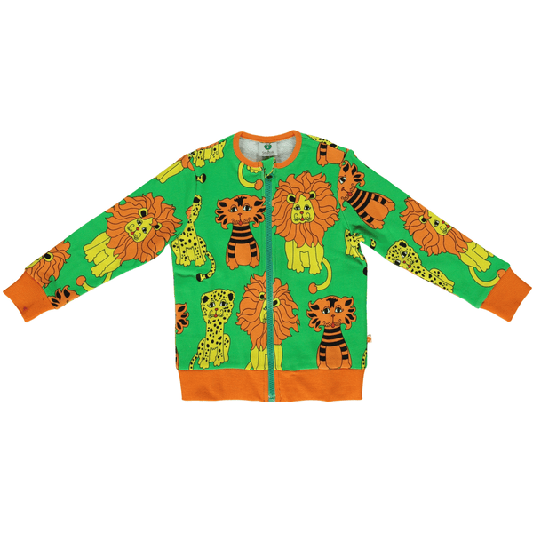 Smafolk Sweatshirt Tiger, Löwe, Leopard green