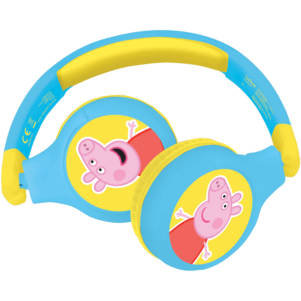 LEXIBOOK Peppa Wuz 2-in-1 Bluetooth®- und Kabelanschluss, faltbare Kopfhörer mit sicherer Lautstärke