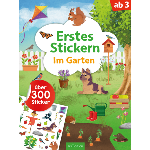 arsEdition Erstes Stickern – Im Garten