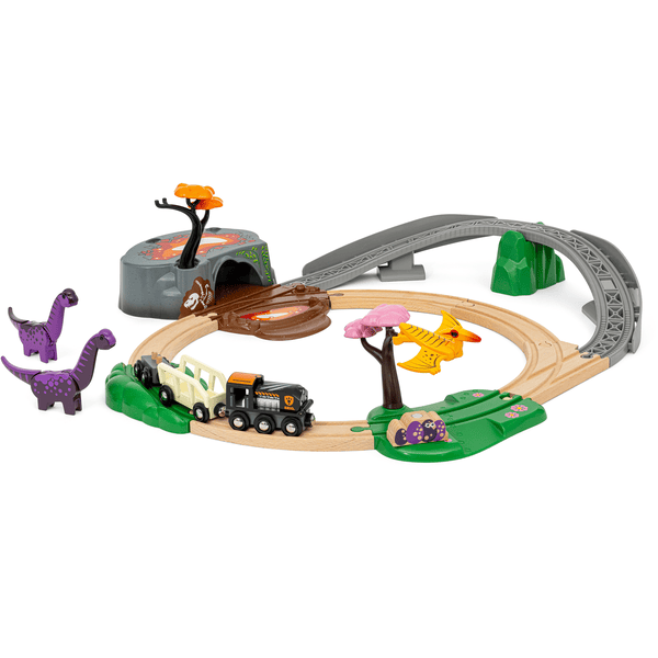 BRIO® WORLD Circuit de train aventure dinosaure bois 36094