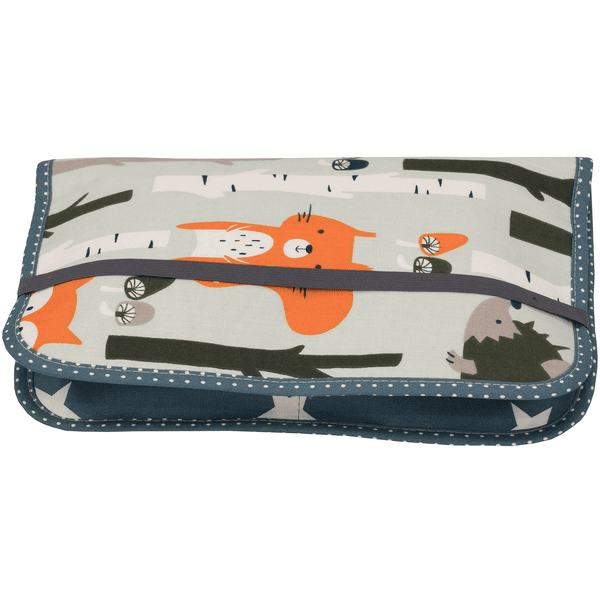 Ullenboom Patchwork Windeltasche - Waldtiere Petrol