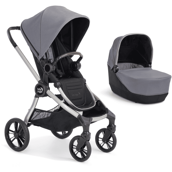 baby jogger Kinderwagen City Sights inkl. Babywanne Dark Slate und Wetterschutz babymarkt