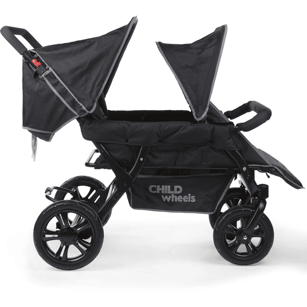 Poussette triple gris/noir- new modèle Childhome