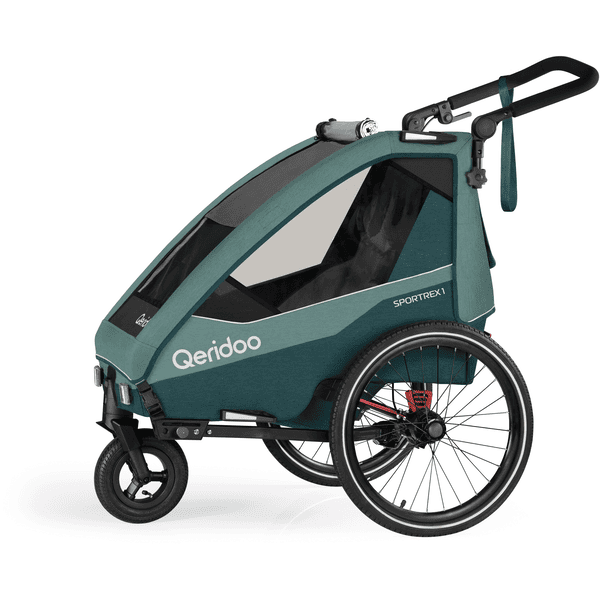 Qeridoo® Kinderfahrradanhänger Sportrex 1 Limited Edition Mineral Blue 2023  Kollektion