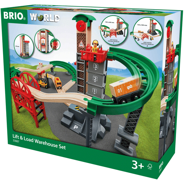 BRIO® WORLD Ampio set di magazzini con ascensore 33887 