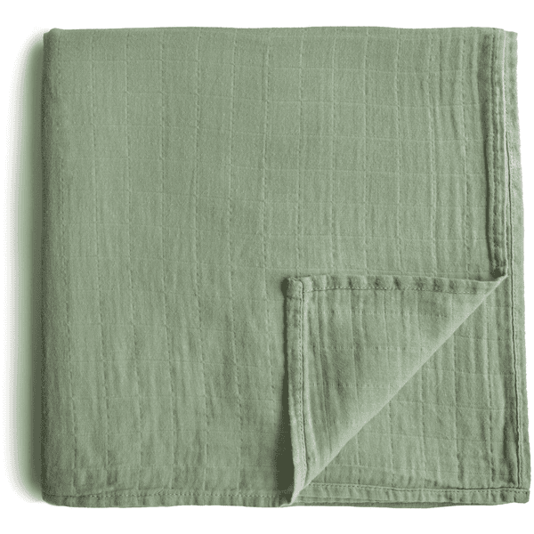 mushie Inslagsduk av muslin Sage 120 x120 cm