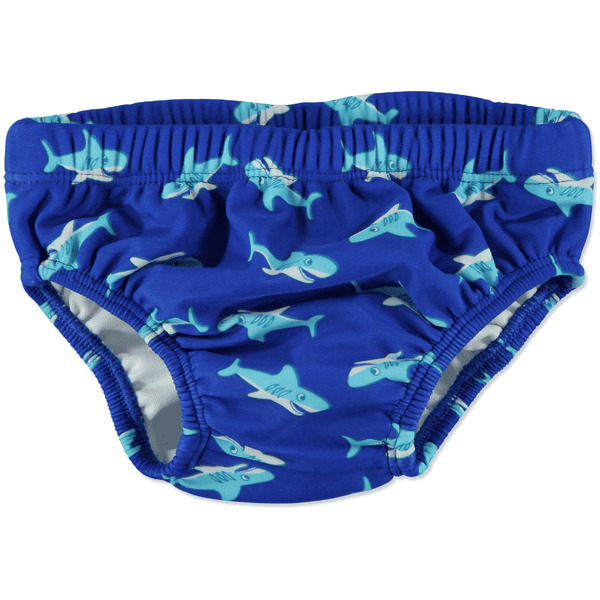 PLAYSHOES Bañador pañal MARITIM azul - tiburones
