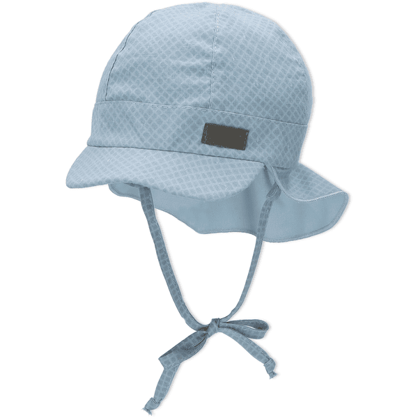 Sterntaler Casquette avec protection de nuque bleu clair