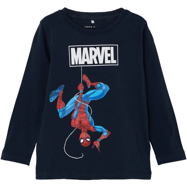 name it Langarmshirt Spiderman Nmmnazir Dark Sapphire