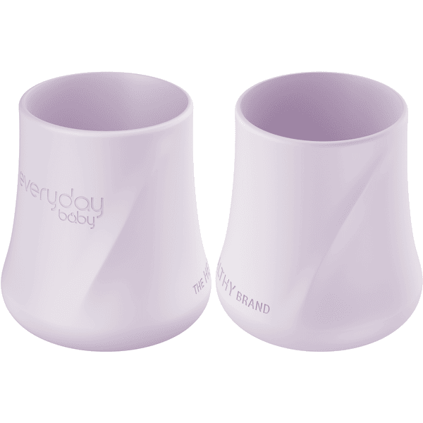 Everyday Baby Set di 2 tazze da bere in silicone, light lavanda