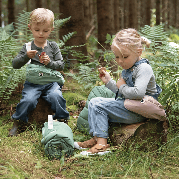 Done by Deer ™ Borsa a tracolla trapuntata per bambini, Croco rosa 