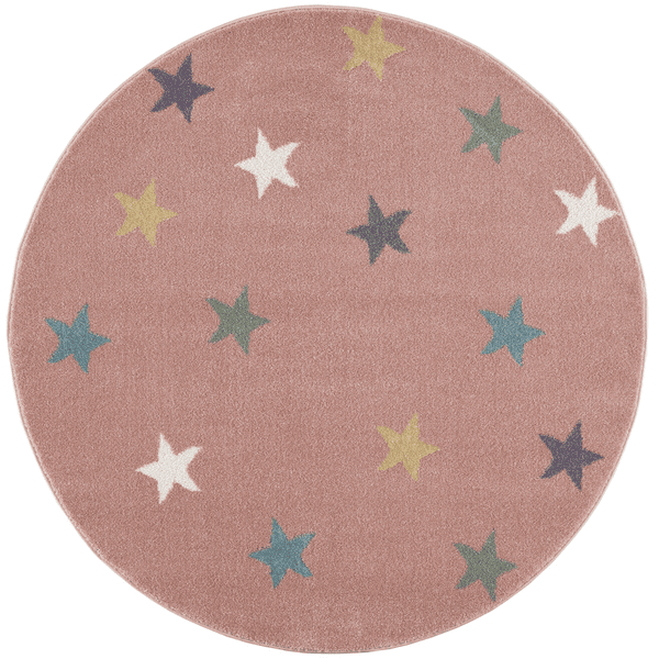 LIVONE Kinderteppich Happy Rugs Fame rosa/multi rund