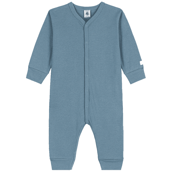 Petit Bateau Pyjama dors-bien bébé sans pied coton lyocel bleu rover