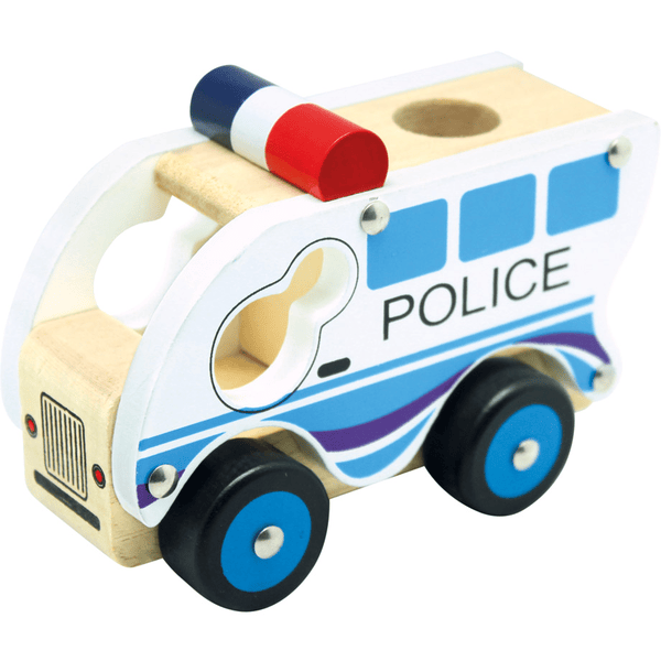 Bino Figurine camionnette police bois