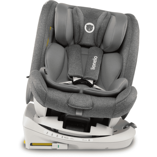 lionelo Silla de coche evolutiva giratoria gr.0+/1/2/3 Bastiann Grey White  Base 