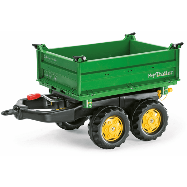 ROLLY TOYS Remolque volquete para tractor a pedales rollyMega Trailer JD verde 122004