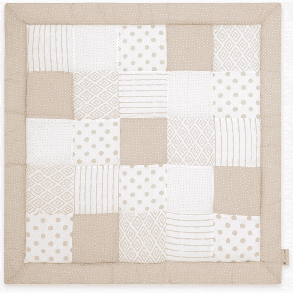 emma & noah Tapis d'éveil patchwork Essential beige 140x140 cm