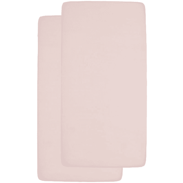 Meyco sábanas ajustables de jersey Paquete de 2  60 x 120 rosa suave