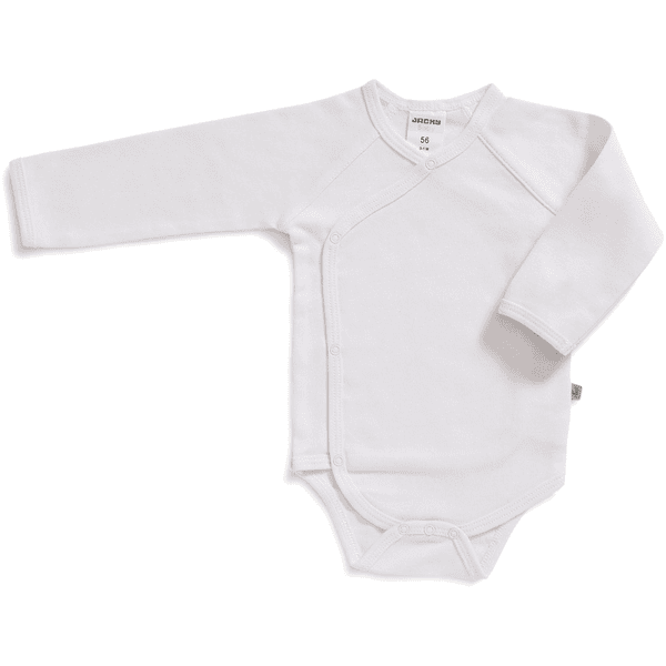 JACKY Body a maniche lunghe con apertura laterale BASIC bianco