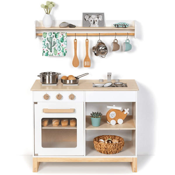 MUSTERKIND ® Cocina de juguete Magnolia - blanco/natural madera