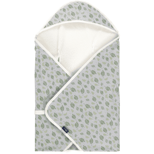 Alvi ® Travel Blanket Jersey Organic Cotton alla deriva Leaves 