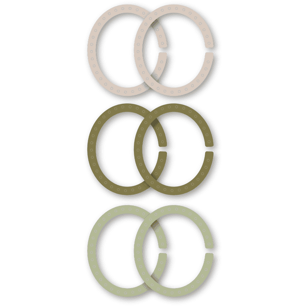 Filibabba  Silikonové hrací kroužky - Green 