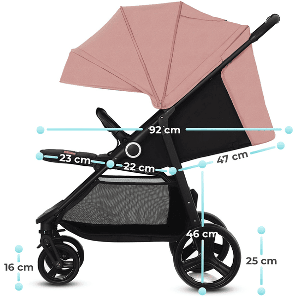 Kinderkraft Poussette compacte Grande Plus pink