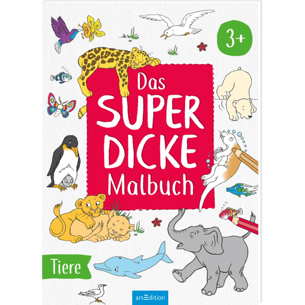 arsEdition Das superdicke Malbuch - Tiere