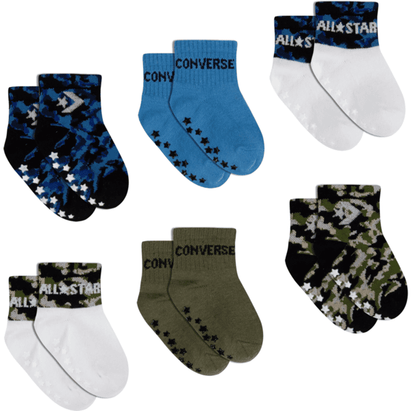 Converse Lot de 6 chaussettes Camouflage roseoubleu