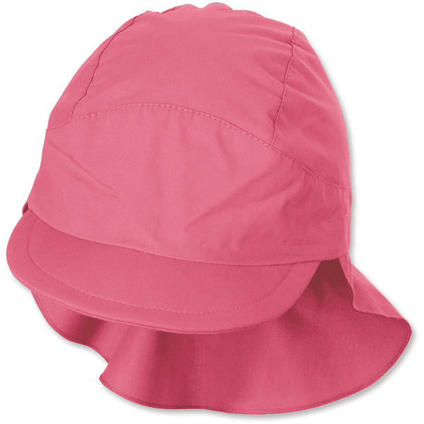 Sterntaler Peaked cap met nekbescherming koraal 