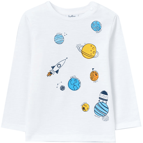 OVS Maglia a maniche lunghe Space - bianco con pianeti