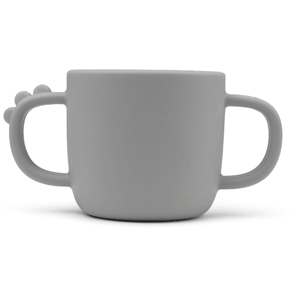 Done by Deer™ Tasse enfant poignées Peekaboo Croco silicone gris