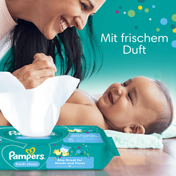 Pampers Mokre chusteczki Fresh Clean 15 x 80 sztuk