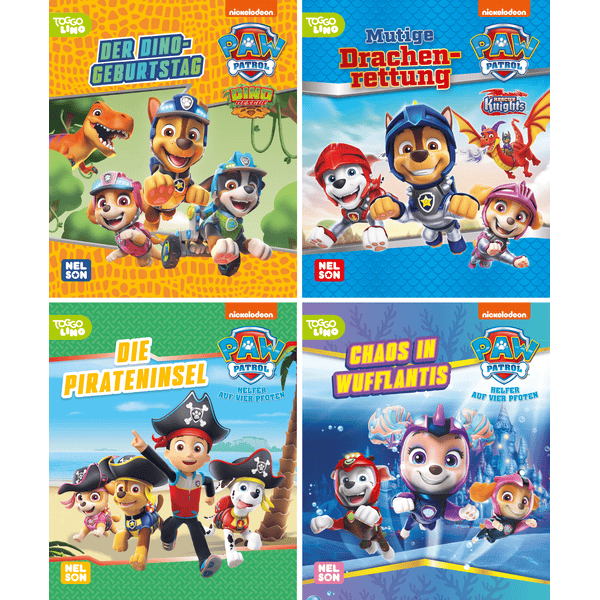 CARLSEN Nelson Mini-Bücher: 4er PAW Patrol 25-28: PAWtastische neue Einsätze im Mitnahmeformat (ab 3 Jahren)