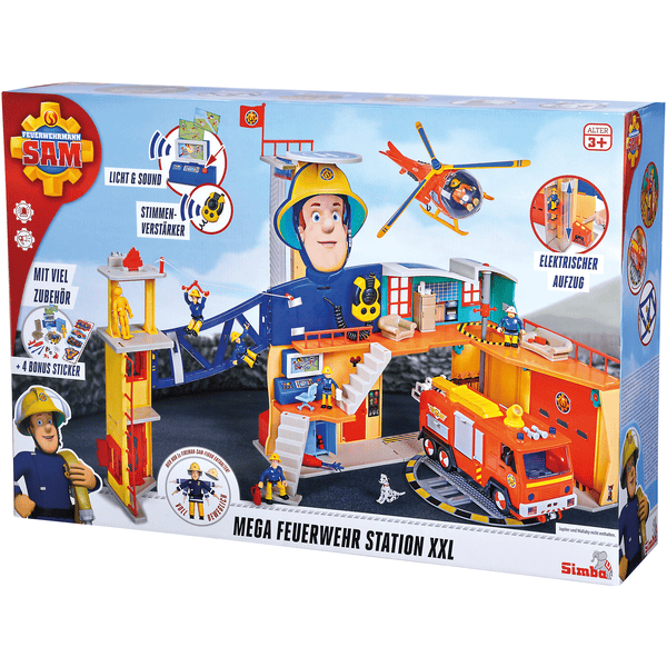 Simba Caserne de pompier figurine Sam le pompier méga XXL