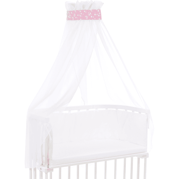 babybay® capota piqué con lazo apta para todos los modelos berry stars blanco