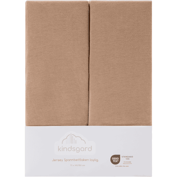 kindsgard Drap housse pour lit enfant laylig taupe 70x140 cm lot de 2