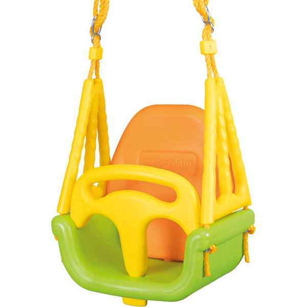 beluga Altalena per bambini e neonati Swingolino 3 in 1 verde/giallo