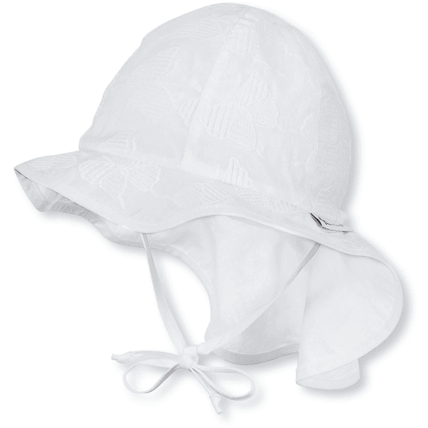 Sterntaler Chapeau enfant protège-cou anti-UV Jersey blanc