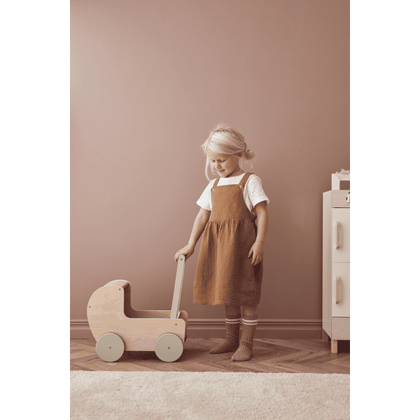 Poussette en bois pour poupée nature : Kid's Concept