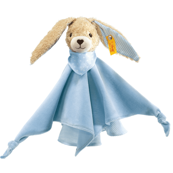 Steiff Hoppel Hase Schmusetuch 28 cm blau