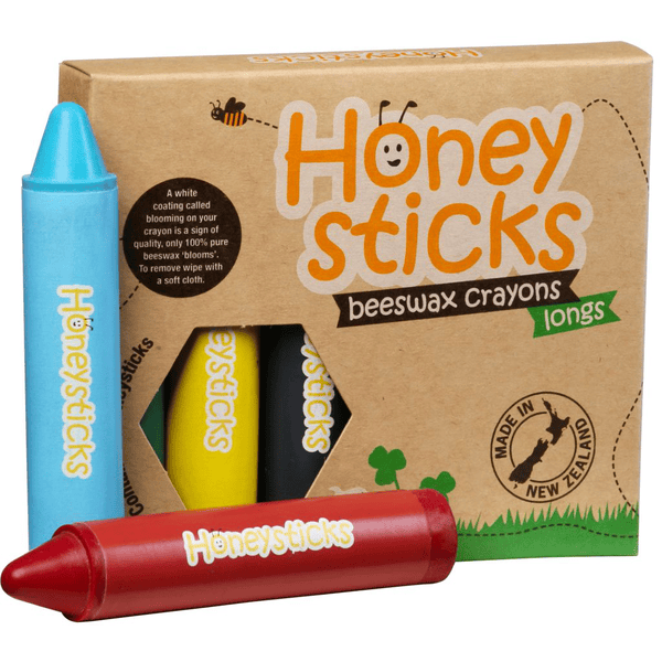 Honeysticks  lange bivoks farveblyanter 6 stk.