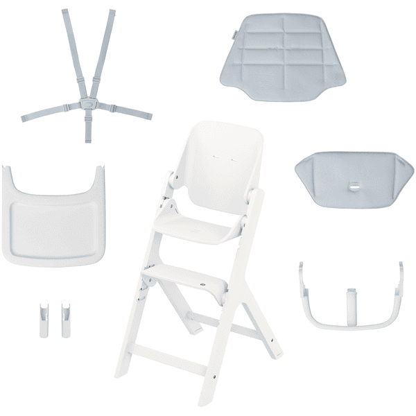 MAXI COSI Pack chaise haute enfant Nesta White kit petit enfant Nesta Beyond Sky Grey