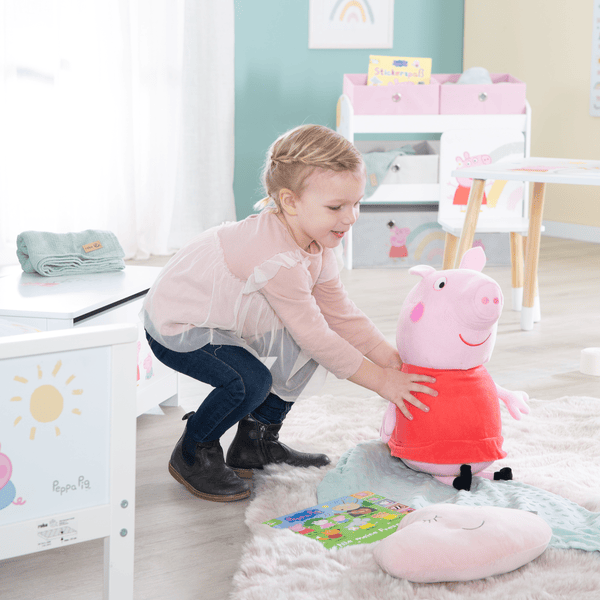 roba Étagère à jouets enfant Peppa Pig bois 5 boîtes tissu