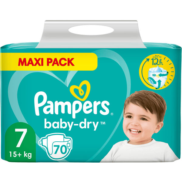 Baby Dry, Gr.7 Extra Large , 15+kg, Pack (1x 70 luiers) | pinkorblue.nl