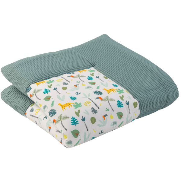 Ullenboom Coperta per bambini e materassino per box 120X120 cm Balene 